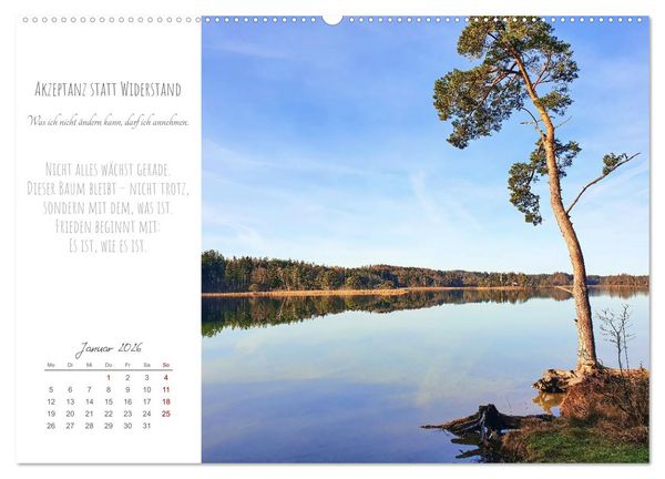 Produktbild: Was uns tr&auml;gt, wenn alles wankt. &Uuml;ber das Wachsen an Krisen (hochwertiger Premium Wandkalender 2026 DIN A2 quer), Kunstdruck in Hochglanz