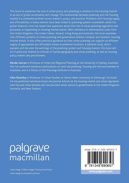 Produktbild: Urban Planning and the Housing Market