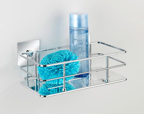 Produktbild: Turbo-Loc&reg; Edelstahl Wandablage Quadro, rostfrei, Befestigen ohne bohren
