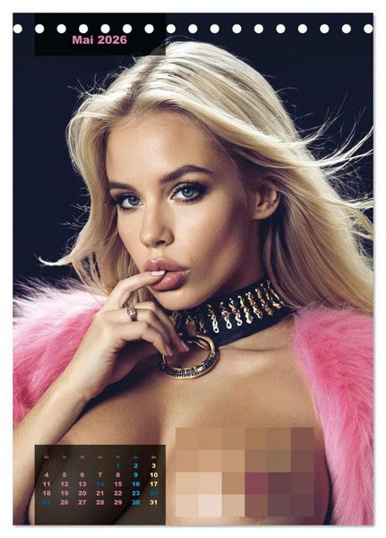 Produktbild: Blonde Girls typisch pink (Tischkalender 2026 DIN A5 hoch), CALVENDO Monatskalender