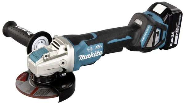 Makita DGA519RTJ Akku-Winkelschleifer 125 mm inkl. 2. Akku, inkl. Ladegerät 18 V 5 Ah