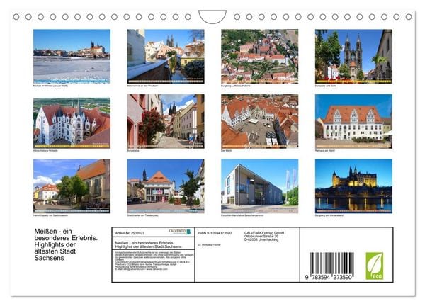 Produktbild: Mei&szlig;en - ein besonderes Erlebnis. Highlights der &auml;ltesten Stadt Sachsens (Wandkalender 2027 DIN A4 quer), CALVENDO Monatskalender
