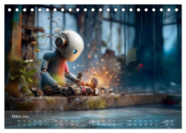 Produktbild: Die Melancholie der kleinen Roboter (Tischkalender 2026 DIN A5 quer), CALVENDO Monatskalender
