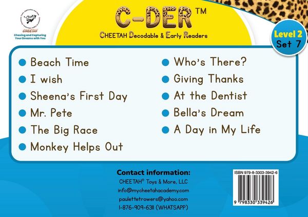 Produktbild: C-DER (Cheetah Decodable & Early Readers) Set 7, Book 60, Bella's Dream