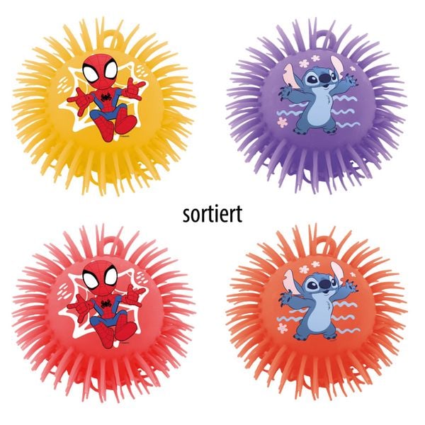 John Pufferball Disney Stitch / Spidey 23cm 4fach sortiert