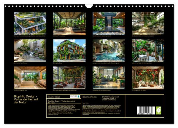 Produktbild: Biophilic Design - Verbundenheit mit der Natur (Wandkalender 2026 DIN A3 quer), CALVENDO Monatskalender