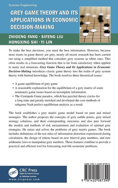 Produktbild: Grey Game Theory and Its Applications in Economic Decision-Making