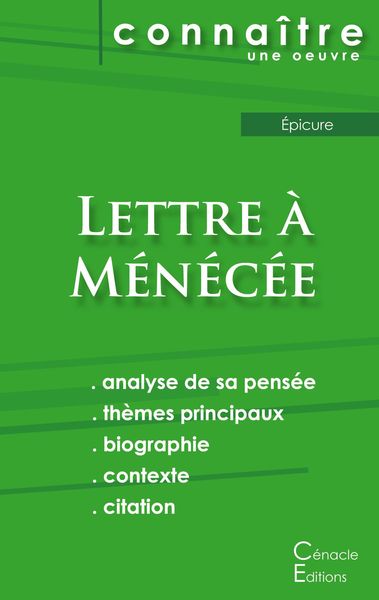 Produktbild: Fiche de lecture Lettre &agrave; M&eacute;n&eacute;c&eacute;e (Analyse philosophique de r&eacute;f&eacute;rence et r&eacute;sum&eacute; complet)