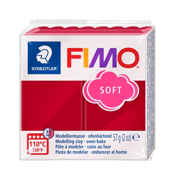 Produktbild: STADTLER Modelliermasse FIMO soft &brvbar; kirschrot, 57 g