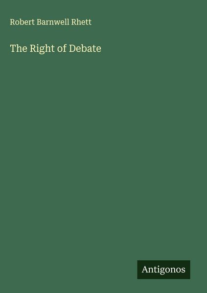 Produktbild: The Right of Debate