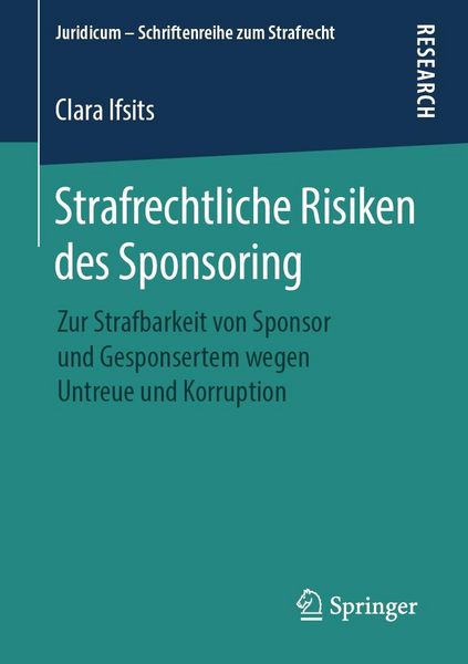 Produktbild: Strafrechtliche Risiken des Sponsoring