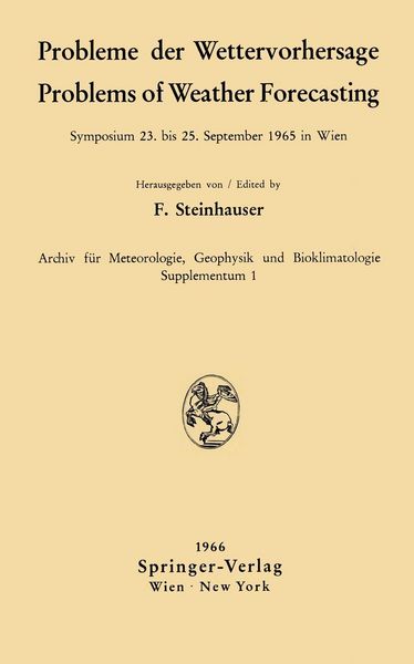 Produktbild: Probleme der Wettervorhersage / Problems of Weather Forecasting