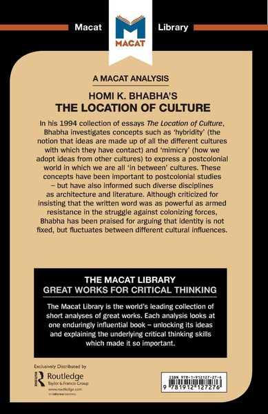 Produktbild: An Analysis of Homi K. Bhabha's The Location of Culture