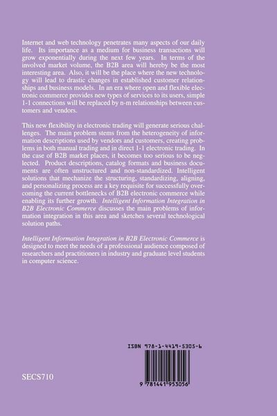 Produktbild: Intelligent Information Integration in B2B Electronic Commerce