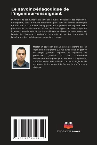 Produktbild: Le savoir p&eacute;dagogique de l'ing&eacute;nieur-enseignant