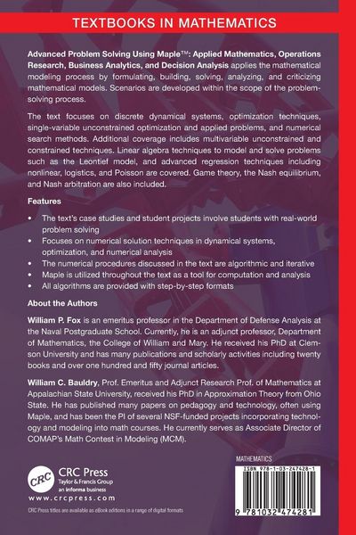 Produktbild: Advanced Problem Solving Using Maple