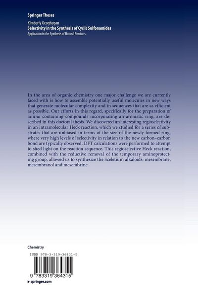 Produktbild: Selectivity in the Synthesis of Cyclic Sulfonamides