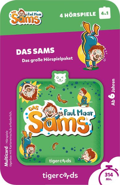 Produktbild: tigercards Multicard - Das Sams - 4 H&ouml;rspiele
