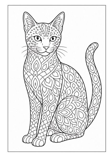 Produktbild: Mandala Malbuch Katzen f&uuml;r Kinder ab 8 Jahren, Teenager und Erwachsene mit 50 sch&ouml;nen Ausmalmotiven