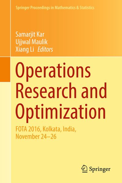 Produktbild: Operations Research and Optimization