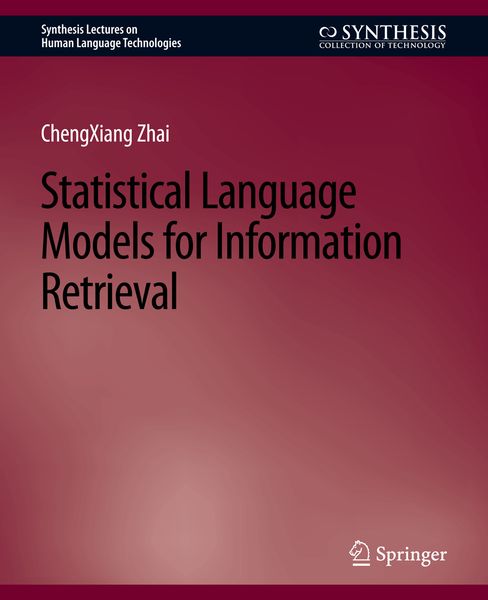Produktbild: Statistical Language Models for Information Retrieval