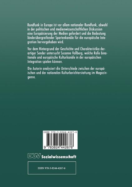 Produktbild: Kultur im europ&auml;ischen Fernsehen
