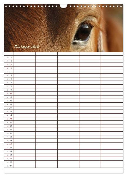 Produktbild: Der Kaltblut-Familienplaner (Wandkalender 2026 DIN A3 hoch), CALVENDO Monatskalender