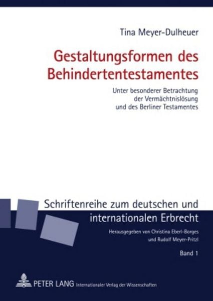Produktbild: Gestaltungsformen des Behindertentestamentes