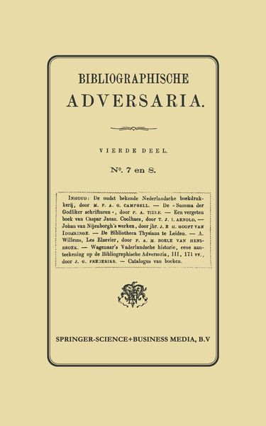 Produktbild: Bibliographische Adversaria