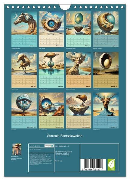 Produktbild: Surreale Fantasiewelten (Wandkalender 2026 DIN A4 hoch), CALVENDO Monatskalender