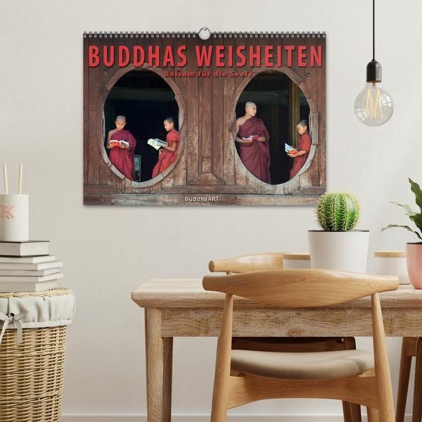 Produktbild: BUDDHAS WEISHEITEN - Balsam f&uuml;r die Seele (Wandkalender 2026 DIN A3 quer), CALVENDO Monatskalender