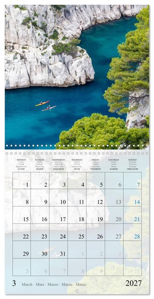 Produktbild: Calanques Coins de Paradis (Calendrier mural carr&eacute; 2027 30x30 cm) Calendrier double avec une page pour vos prises de notes