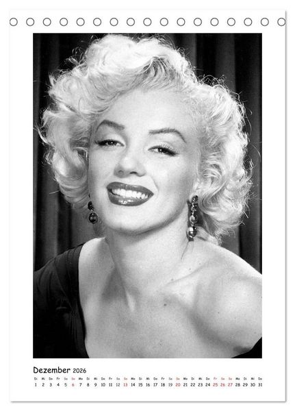 Produktbild: Marilyn Monroe. Weltstar und Sexsymbol (Tischkalender 2026 DIN A5 hoch), CALVENDO Monatskalender