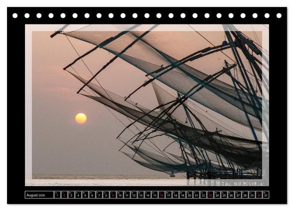 Produktbild: Kerala - Impressionen aus S&uuml;dindien (Tischkalender 2026 DIN A5 quer), CALVENDO Monatskalender