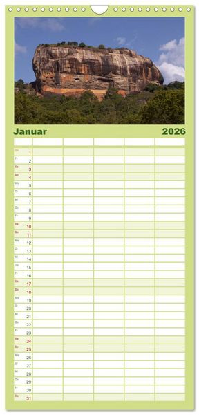 Produktbild: Familienplaner 2026 - Sri Lanka mit 5 Spalten (Wandkalender, 21 x 45 cm) CALVENDO