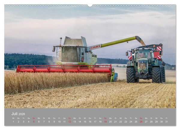 Produktbild: Landtechnik im Einsatz (hochwertiger Premium Wandkalender 2026 DIN A2 quer), Kunstdruck in Hochglanz