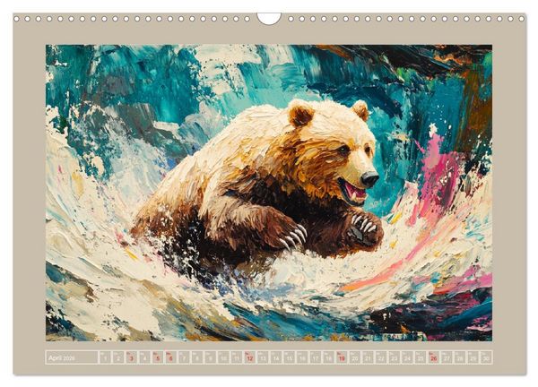 Produktbild: Wilde Sch&ouml;nheiten. Ein Jahr mit majest&auml;tischen Tieren (Wandkalender 2026 DIN A3 quer), CALVENDO Monatskalender