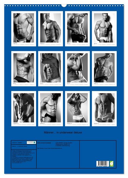 Produktbild: M&auml;nner... in underwear deluxe (Wandkalender 2026 DIN A2 hoch), CALVENDO Monatskalender