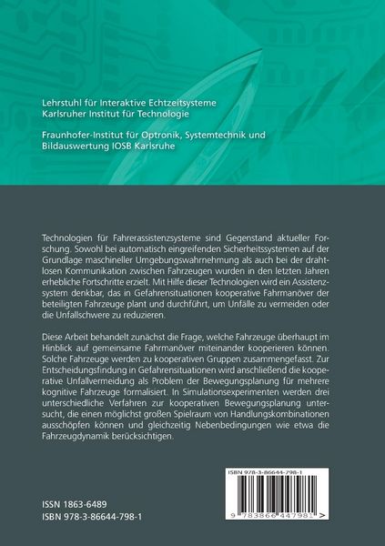 Produktbild: Planung kooperativer Fahrman&ouml;ver f&uuml;r kognitive Automobile