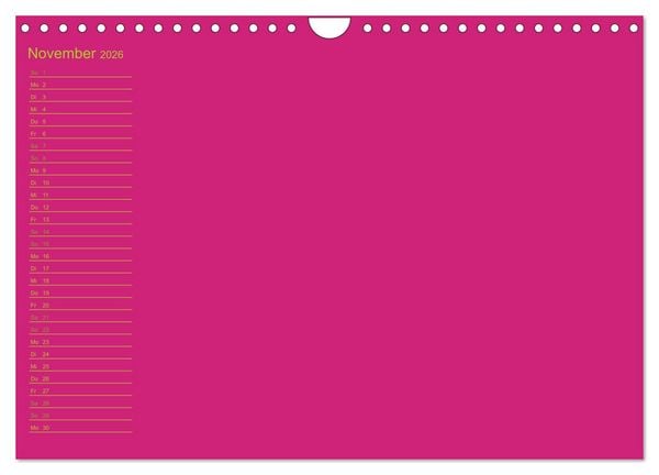 Produktbild: Bastel-Geburtstagskalender pink / Geburtstagskalender (Wandkalender 2026 DIN A4 quer), CALVENDO Monatskalender