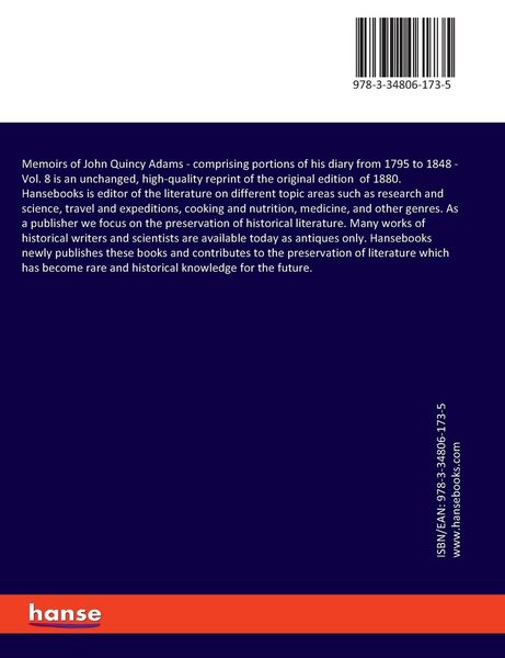 Produktbild: Memoirs of John Quincy Adams