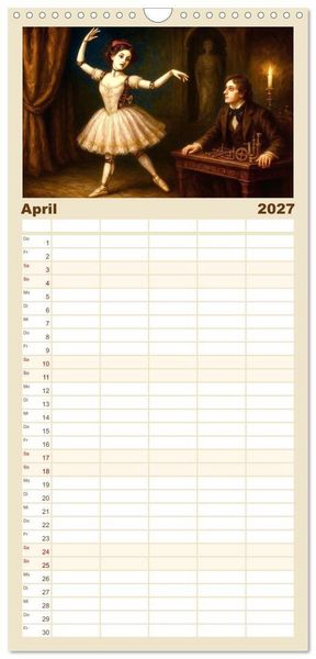 Produktbild: Familienplaner 2027 - Die ber&uuml;hmtesten Opern der Welt mit 5 Spalten (Wandkalender, 21 x 45 cm) CALVENDO