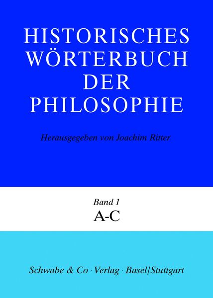 Produktbild: Historisches W&ouml;rterbuch der Philosophie (HWPH). Band 1, A-C