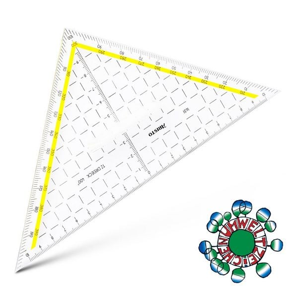 Produktbild: ARISTO TZ-Dreieck 22,5 cm, 400 Gon Facette an Hypotenuse, Tuschenoppen