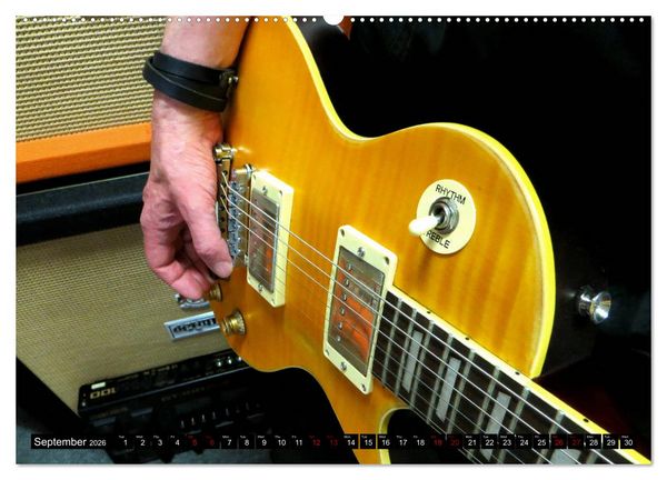 Produktbild: Guitars and Amps - Let's Rock (High Quality Premium Wall Calendar 2026 DIN A2 landscape),CALVENDO 12 Month Wall Calendar