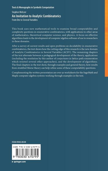 Produktbild: An Invitation to Analytic Combinatorics