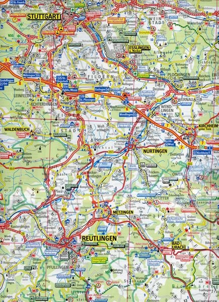 Produktbild: Rund um Stuttgart - Freizeit- und Strassenkarte