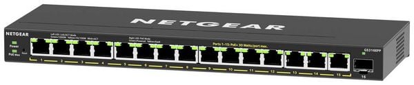 Produktbild: NETGEAR GS316EPP-100PES GS316EPP Netzwerk Switch 16 Port 1 GBit/s PoE-Funktion