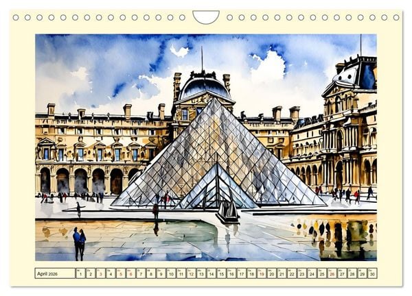 Produktbild: Paris - Stadt der Liebe (Wandkalender 2026 DIN A4 quer), CALVENDO Monatskalender