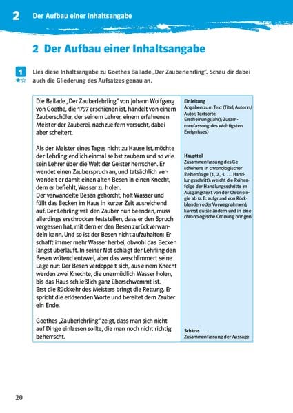Produktbild: Klett 10-Minuten-Training Deutsch Aufsatz Inhaltsangabe 6. - 8. Klasse